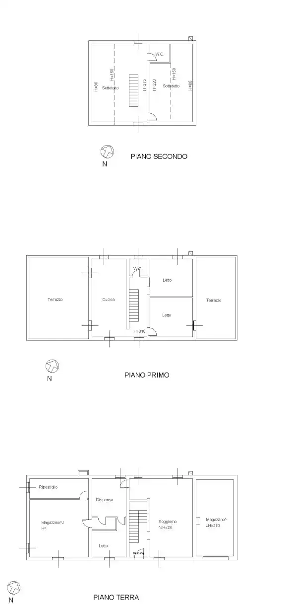 Planimetria casale Piagge - Terre Roveresche (PU)